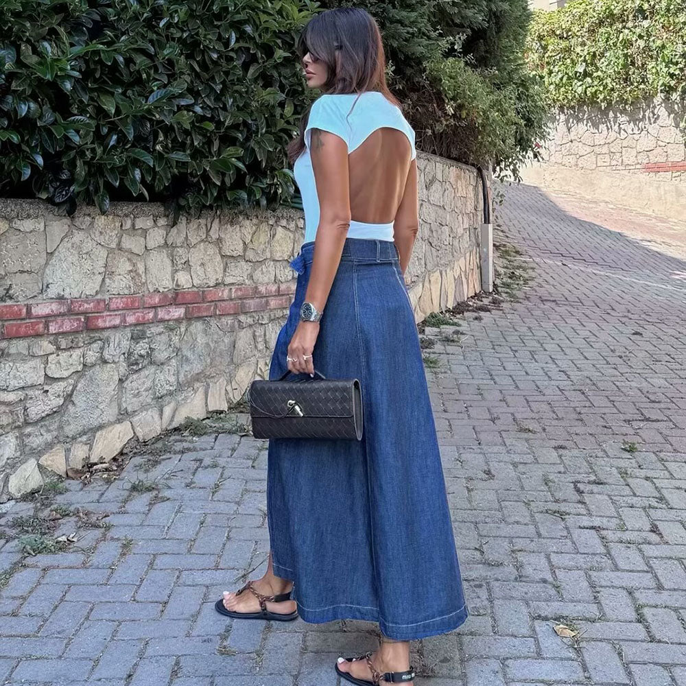 GONNA LUNGA IN DENIM