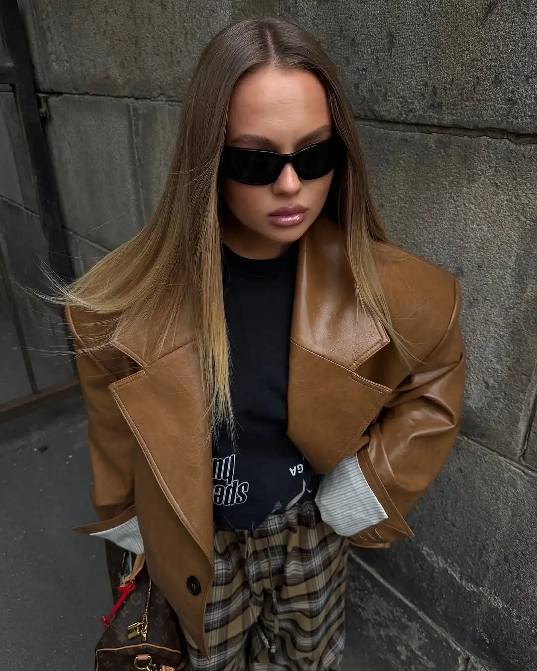 GIACCA OVERSIZE IN ECOPELLE