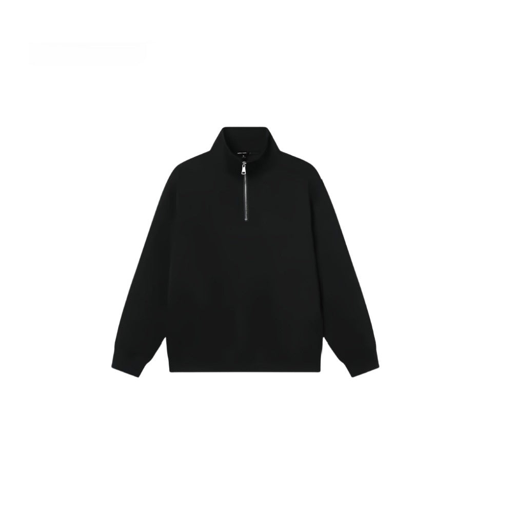 FELPA BASIC CON COLLO E CERNIERA