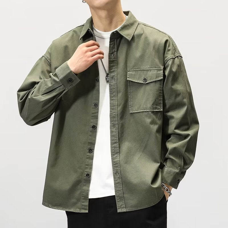 GIACCA CAMICIA IN COTONE PESANTE