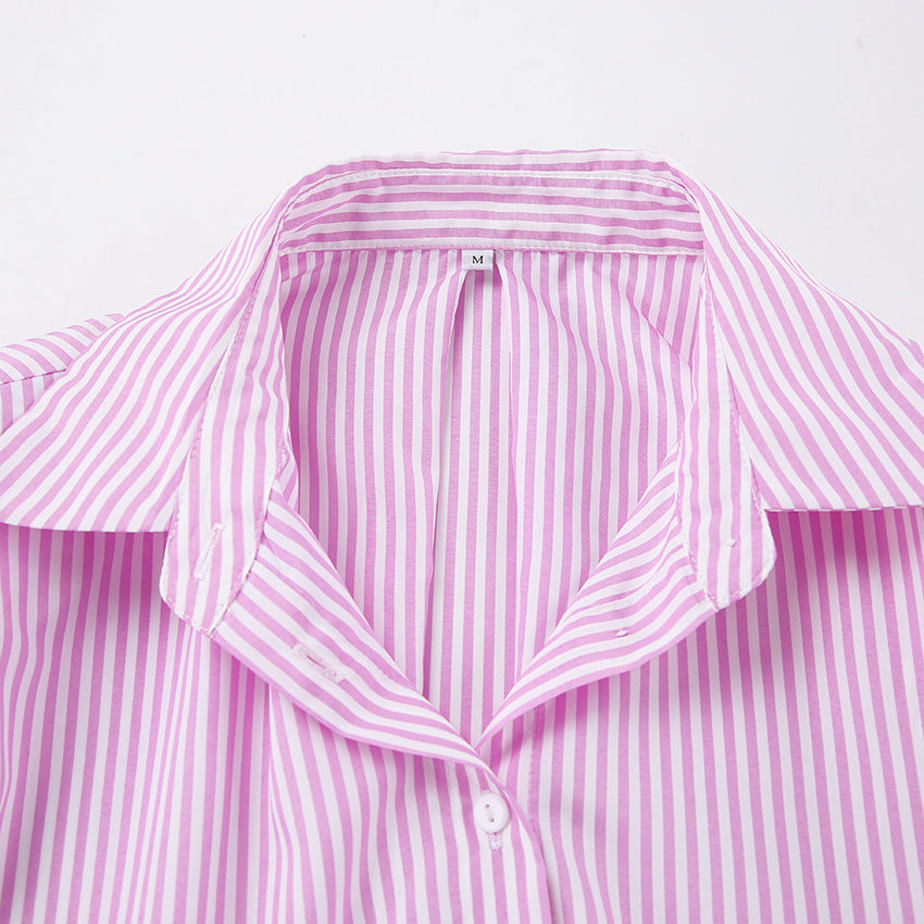 CAMICIA A RIGHE FIOCCO