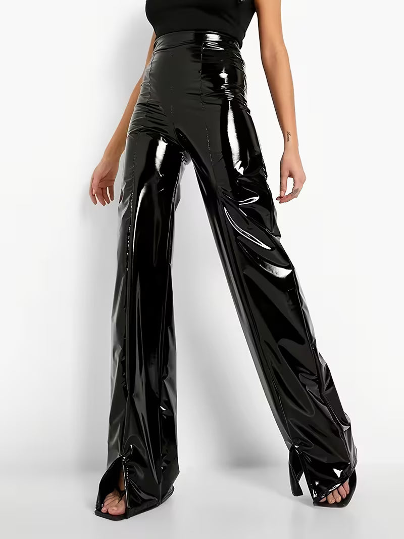PANTALONI EFFETTO VERNICE