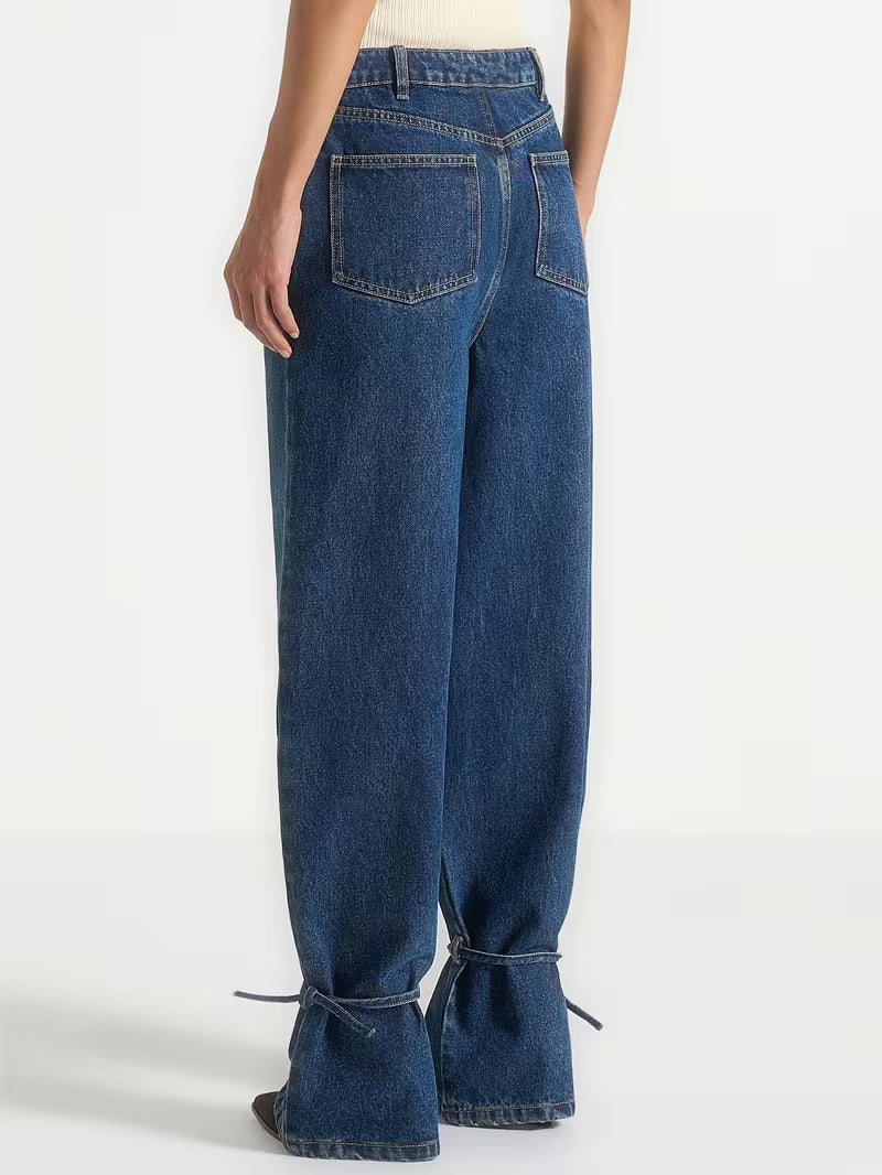 JEANS BALLOON CON LACCI ALLE CAVIGLIE