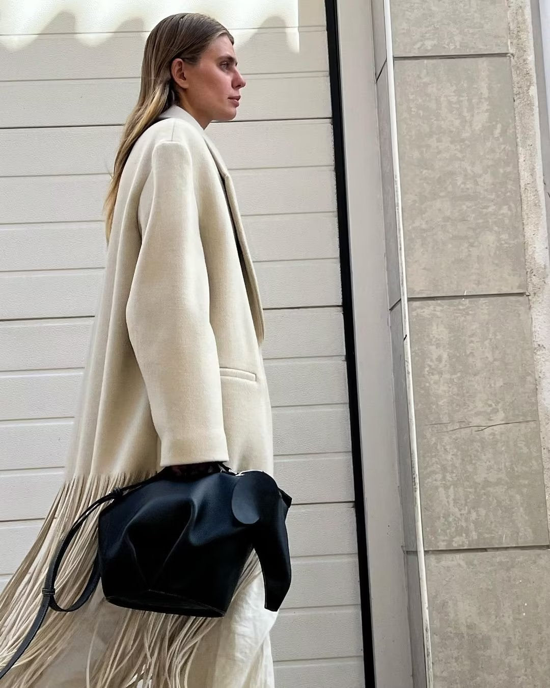 OVER COAT WITH FRINGES