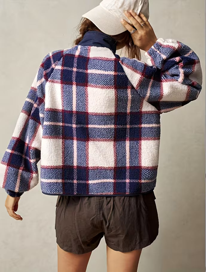 GIACCA IN SHERPA A SCACCHI