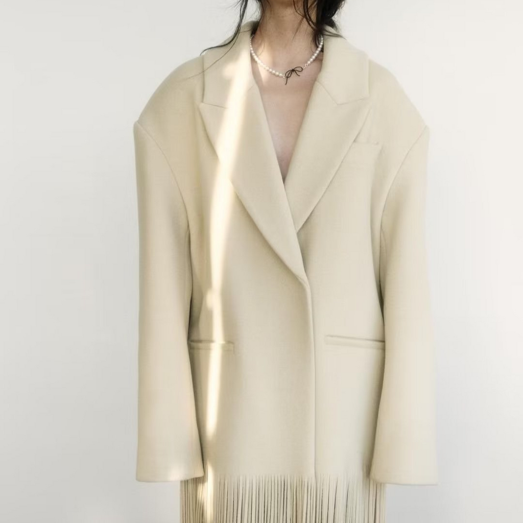 OVER COAT WITH FRINGES