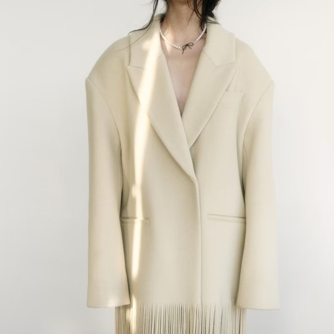 OVER COAT WITH FRINGES