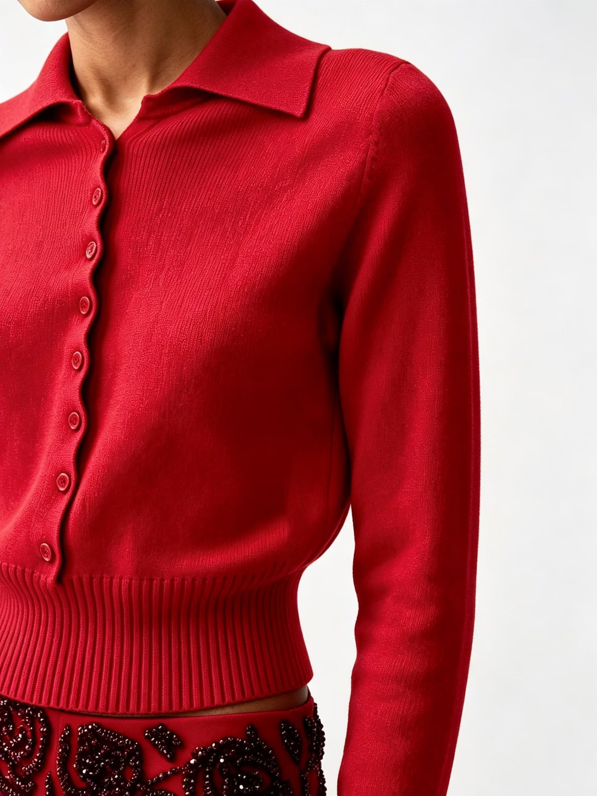 CARDIGAN CON COLLETTO