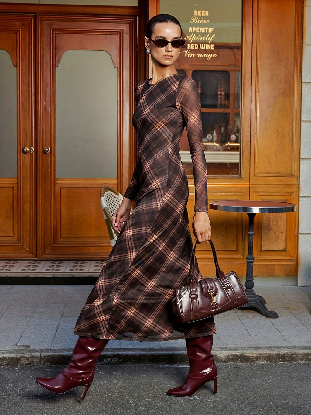 VESTITO LUNGO TULLE SCOZZESE