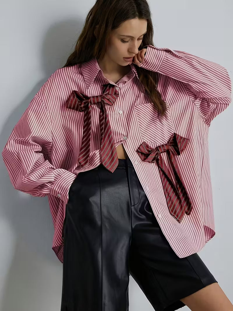 CAMICIA A RIGHE FIOCCHI