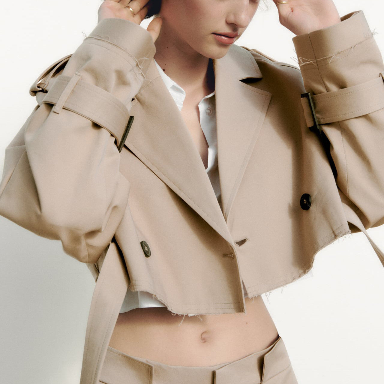 SHORT TRENCH STYLE JACKET