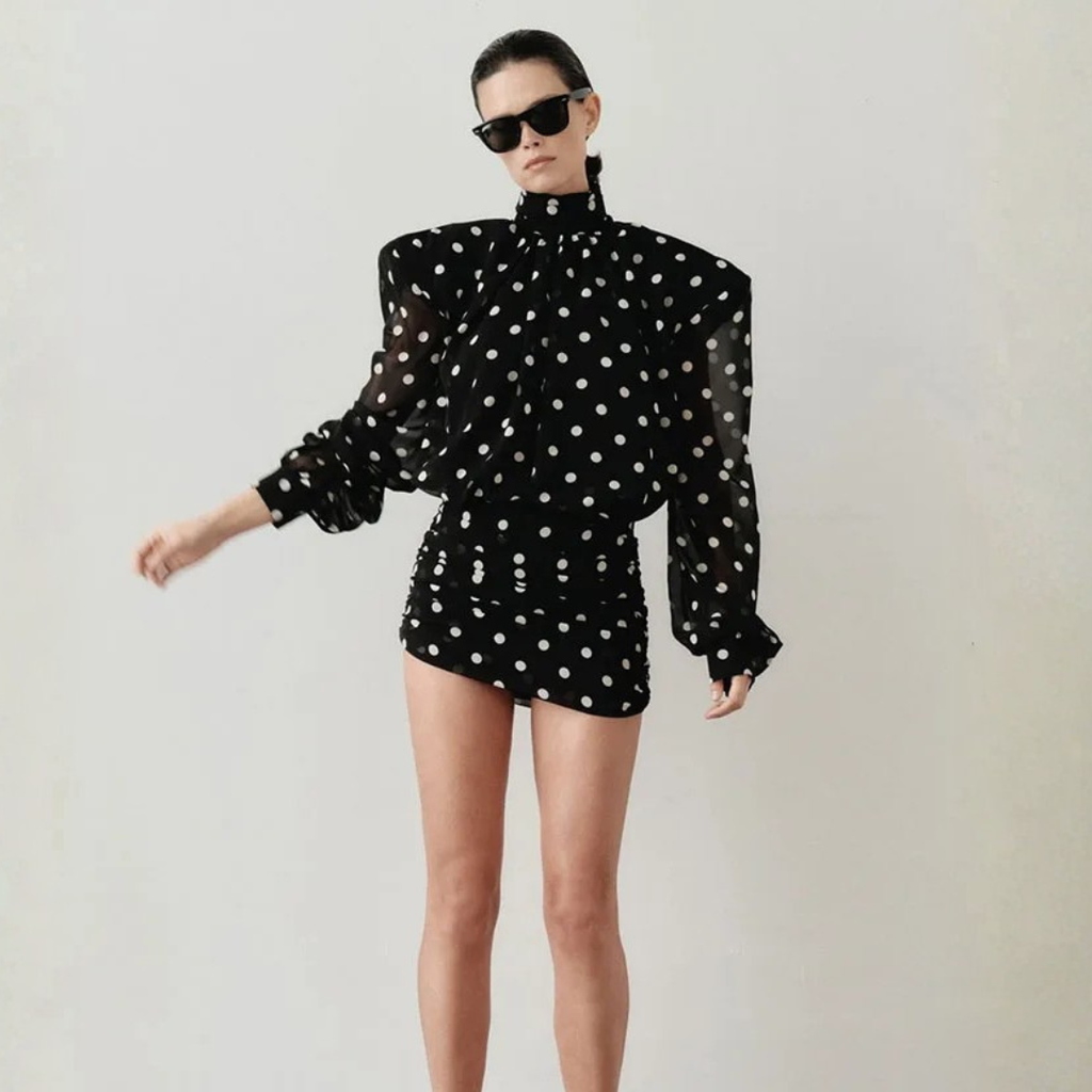 VESTITO IN TULLE A POIS