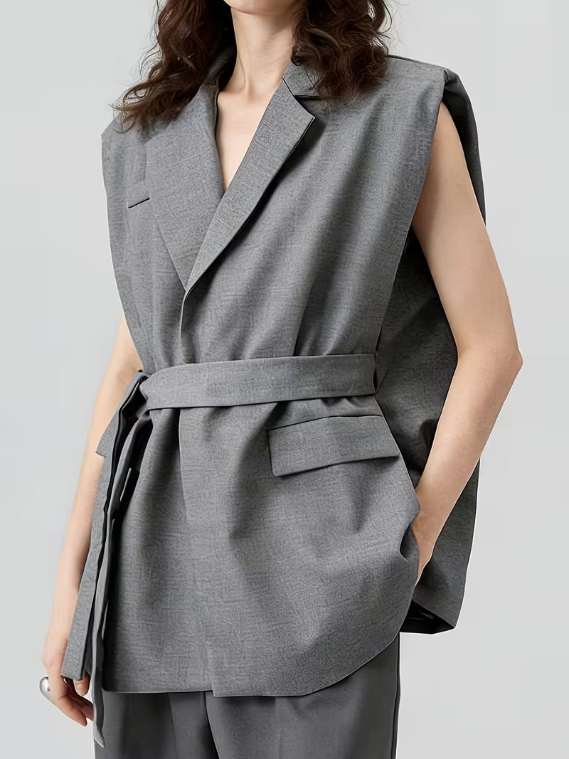 GILET SARTORIALE CON CINTURA