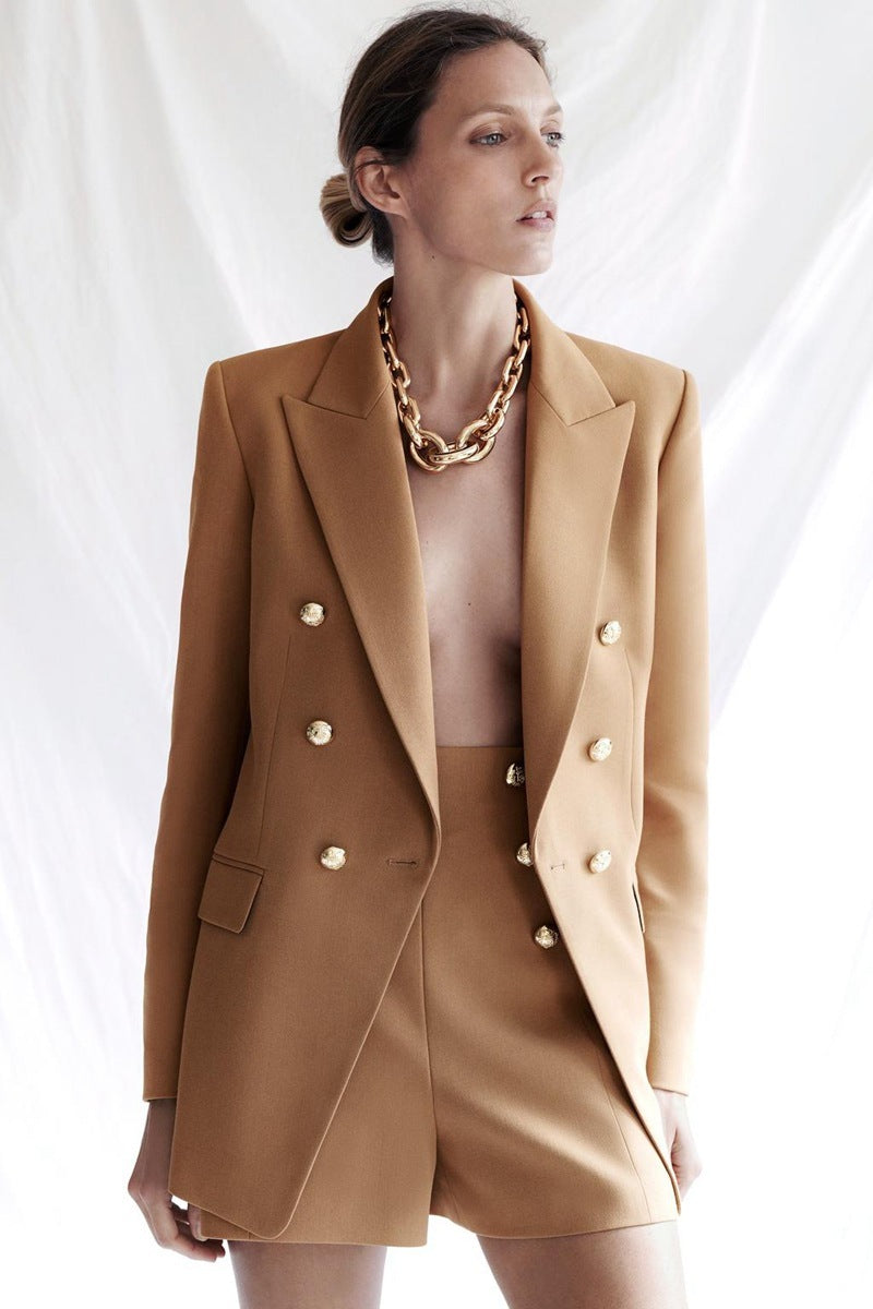 LONG DOUBLE BREASTED BLAZER