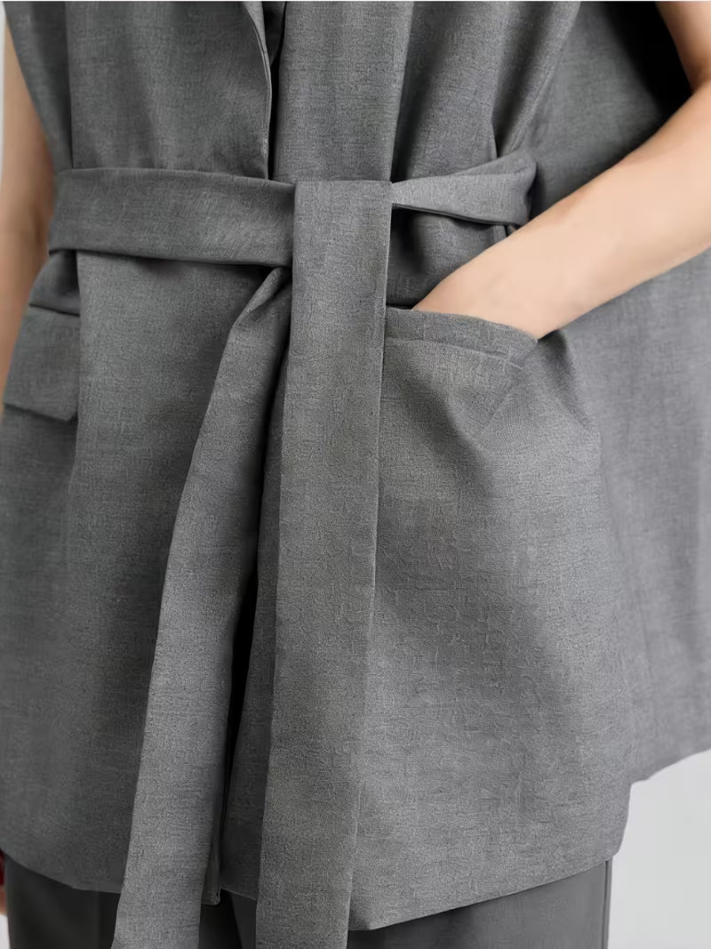 GILET SARTORIALE CON CINTURA