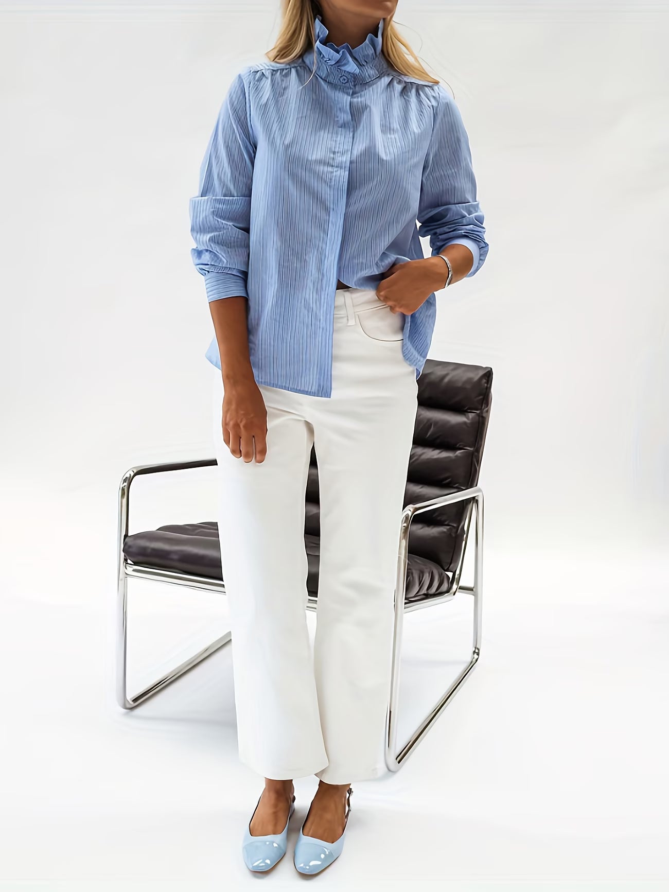 CAMICIA A RIGHE ROUCHES