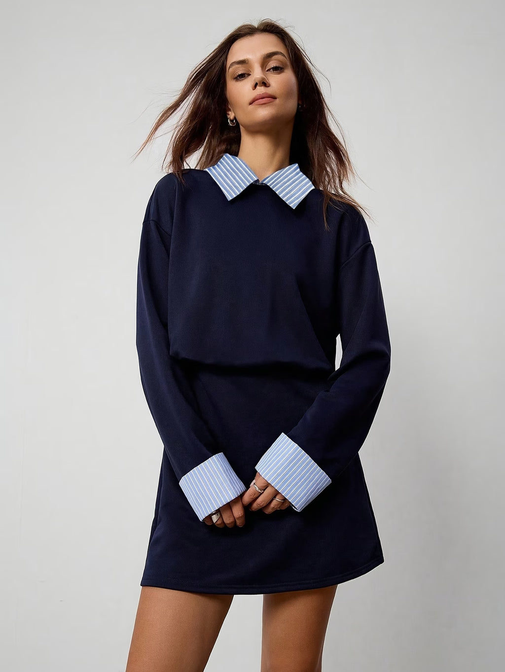 VESTITO EFFETTO FINTA CAMICIA