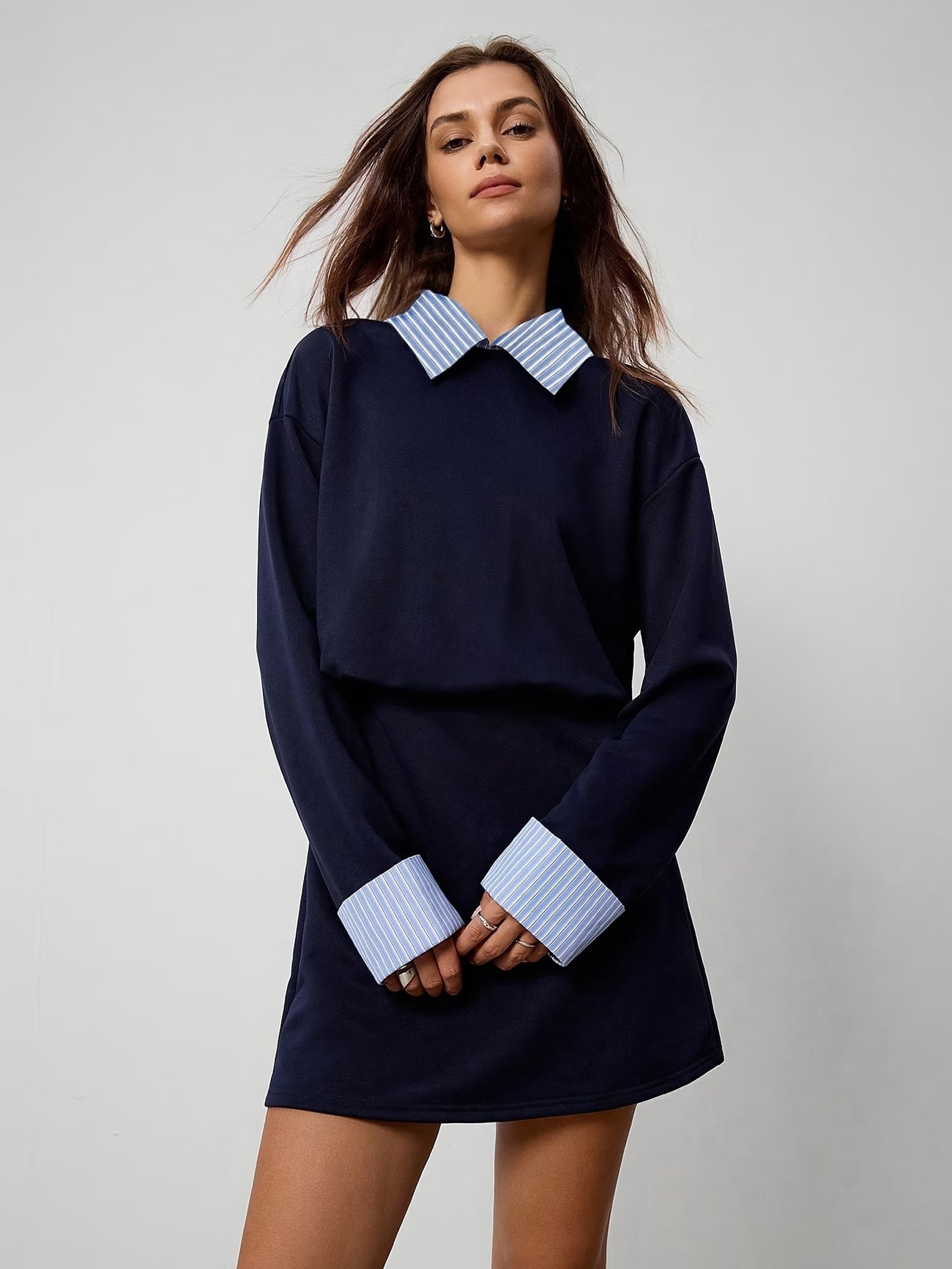 VESTITO EFFETTO FINTA CAMICIA