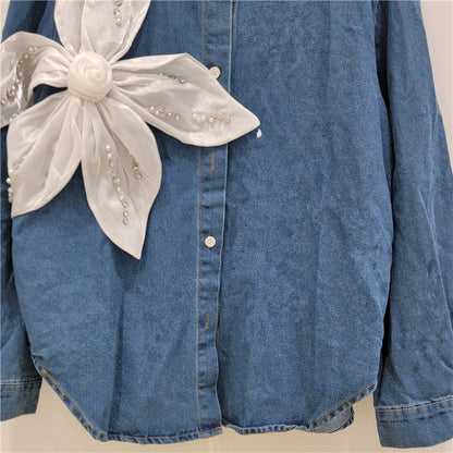 CAMICIA IN DENIM CON APPLICAZIONE