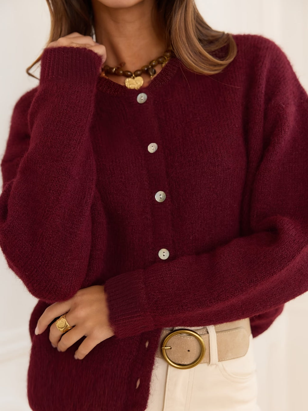 CARDIGAN BORDEAUX