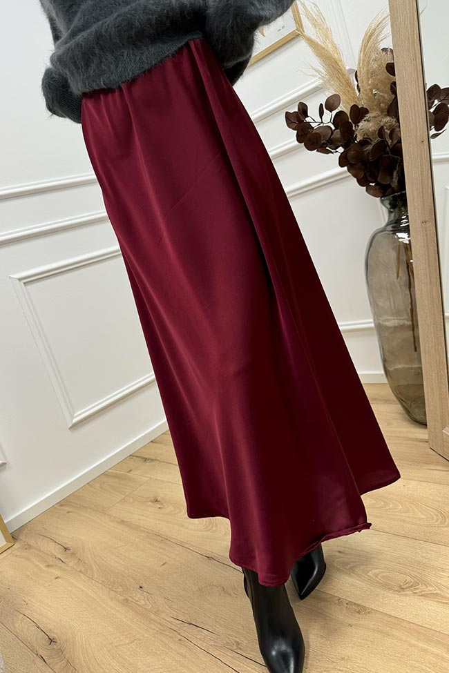 LONG SATIN SKIRT