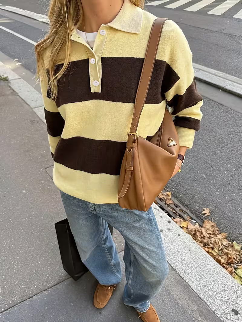 MAGLIA A RIGHE CON COLLETTO