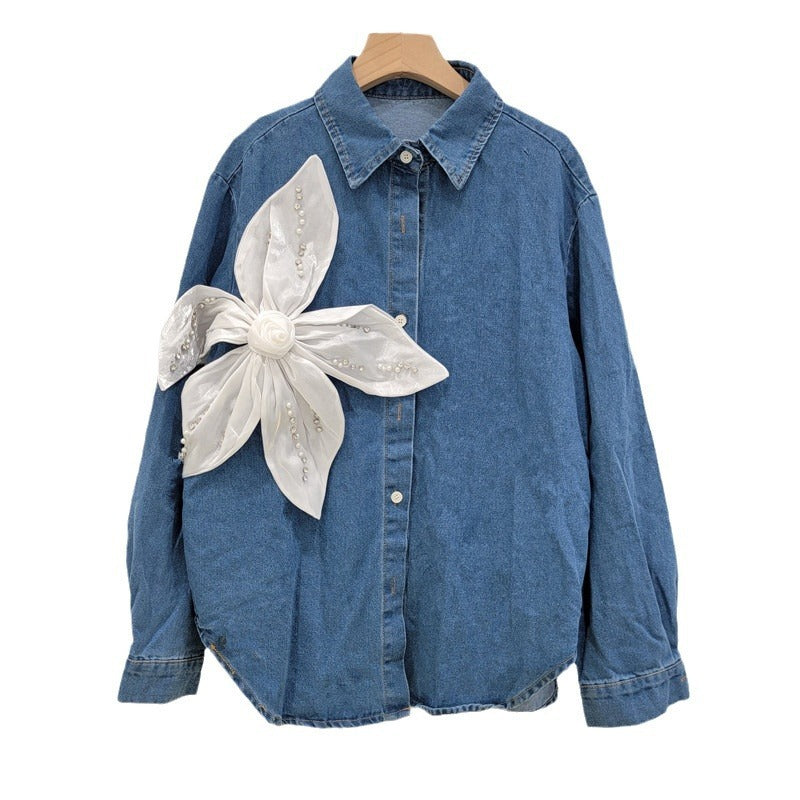 CAMICIA IN DENIM CON APPLICAZIONE