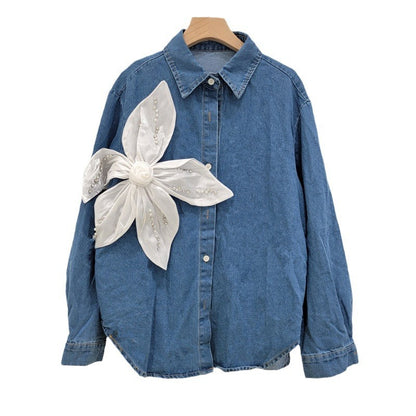 CAMICIA IN DENIM CON APPLICAZIONE