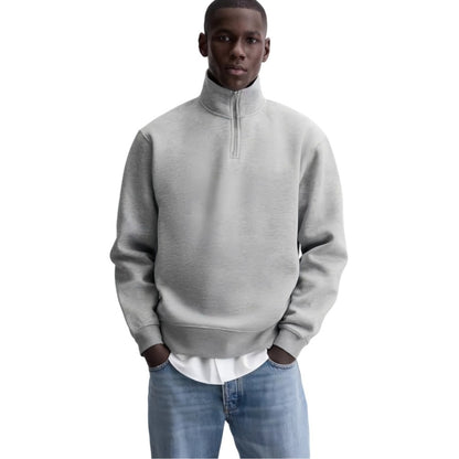 FELPA BASIC CON COLLO E CERNIERA