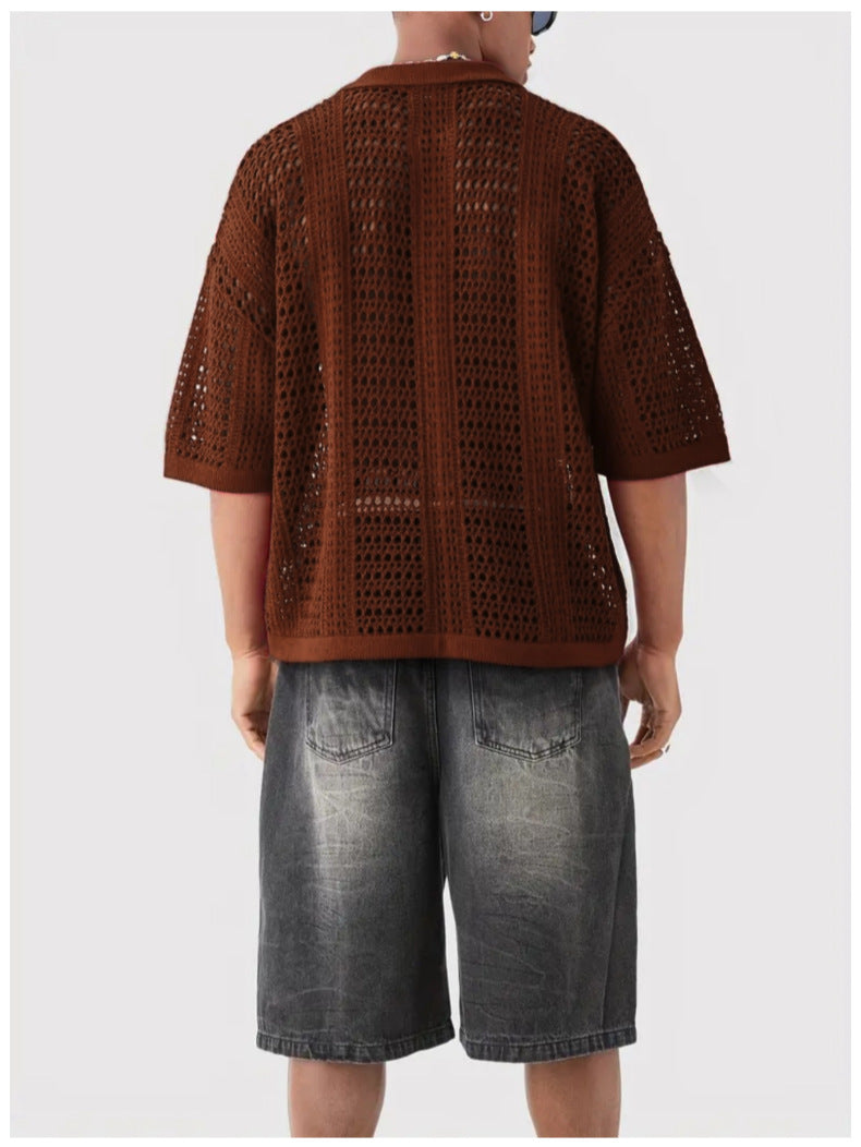 POLO IN MAGLIA TRAFORATA