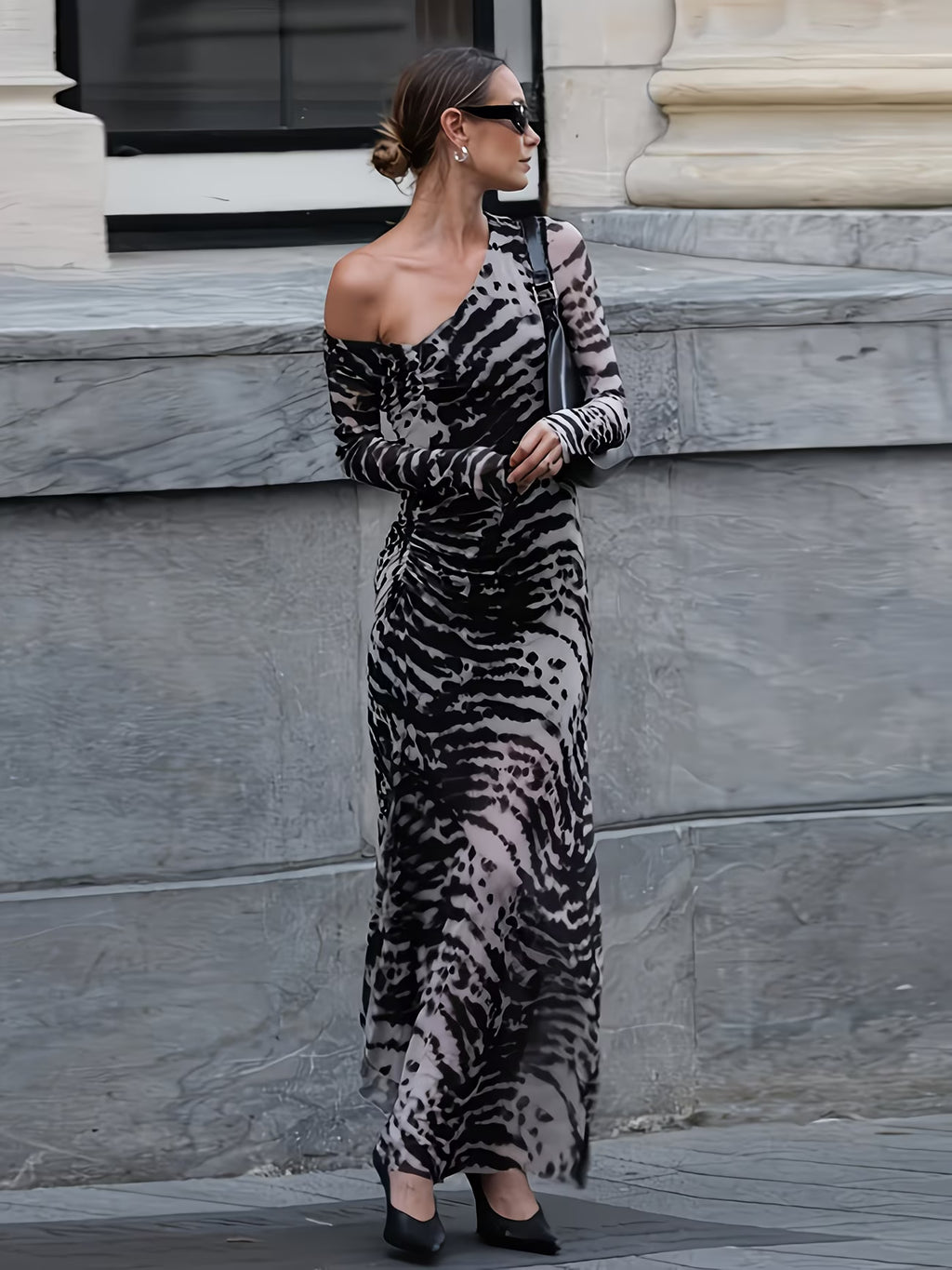 VESTITO LUNGO ZEBRATO