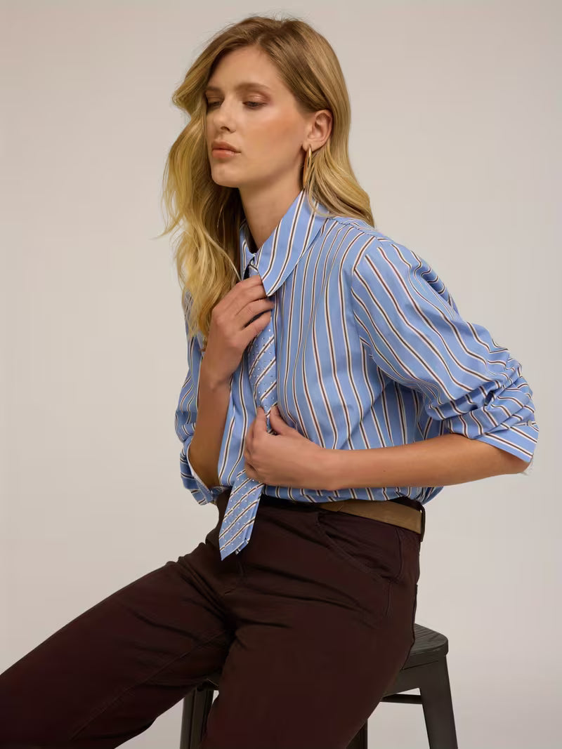 CAMICIA A RIGHE CRAVATTA