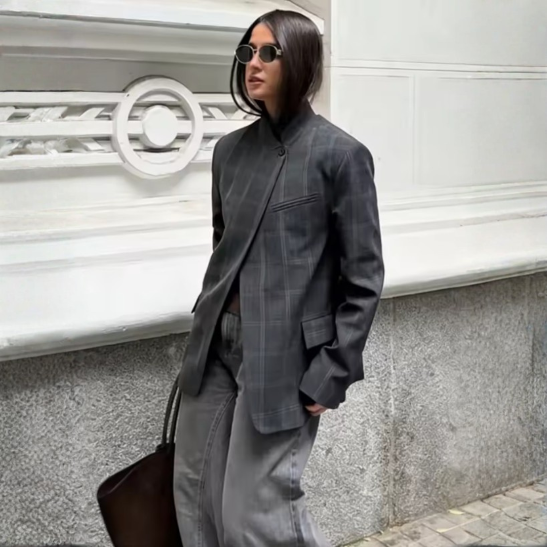 BLAZER ASIMMETRICO PRINCIPE DI GALLES