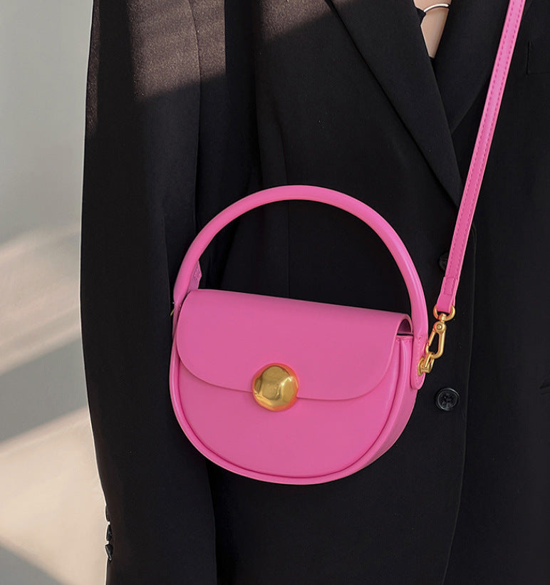 BORSA A TRACOLLA CON BOTTONE ORO