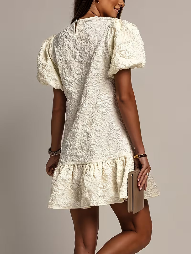 VESTITO IN TESSUTO JACQUARD RICAMATO