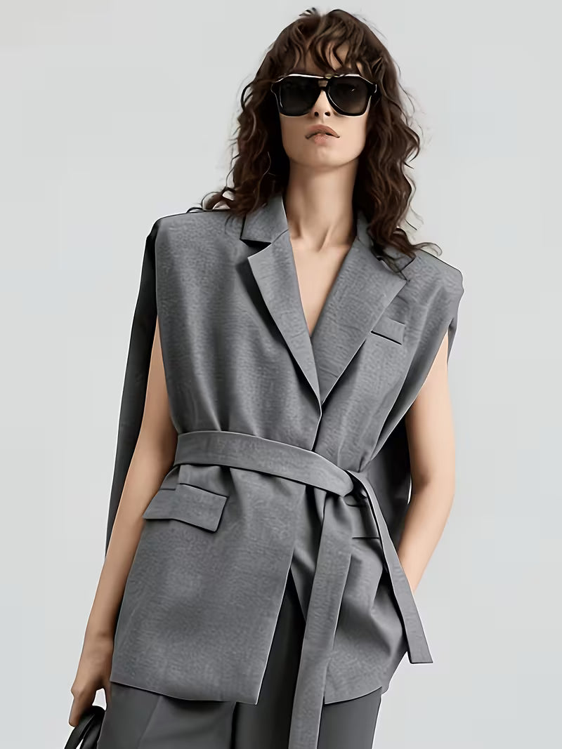 GILET SARTORIALE CON CINTURA