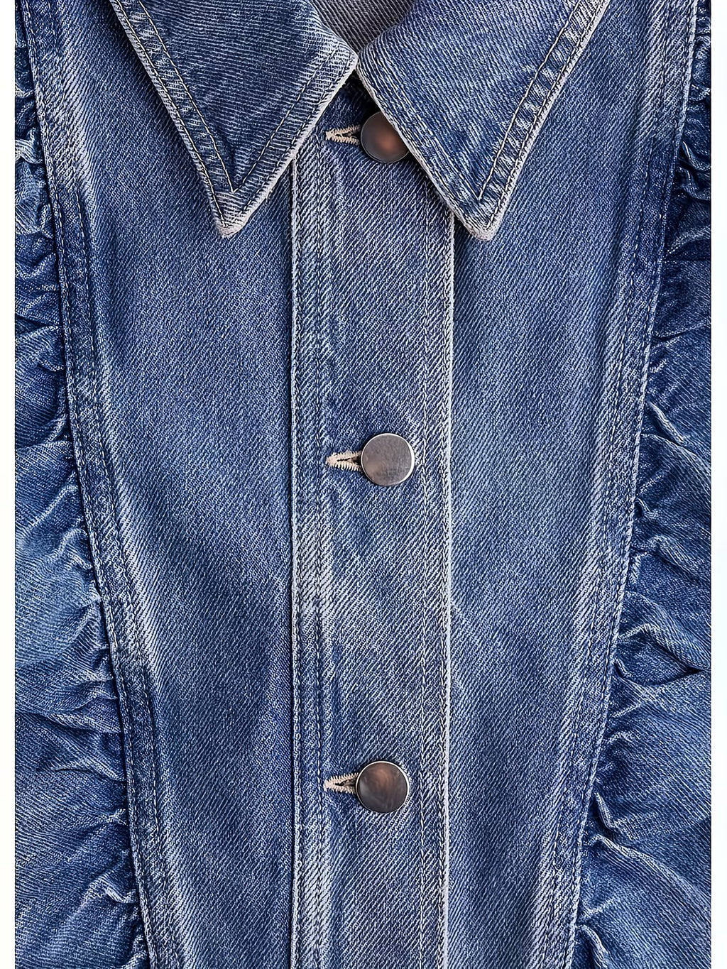 GIUBBINO DENIM ROUCHES