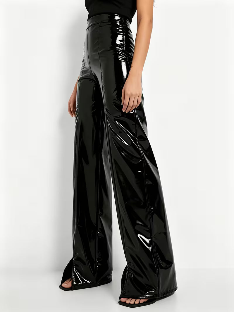 PANTALONI EFFETTO VERNICE