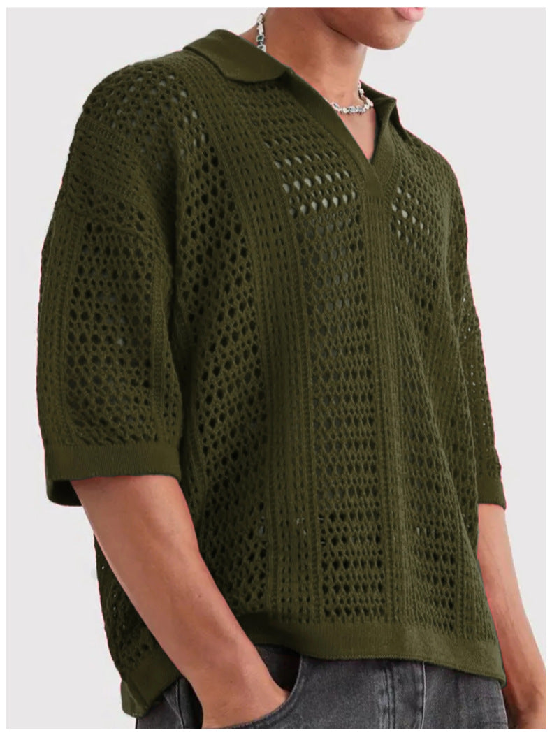 POLO IN MAGLIA TRAFORATA