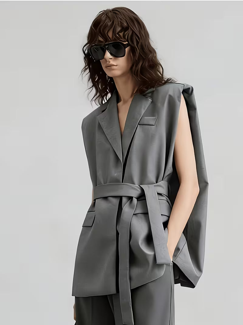 GILET SARTORIALE CON CINTURA