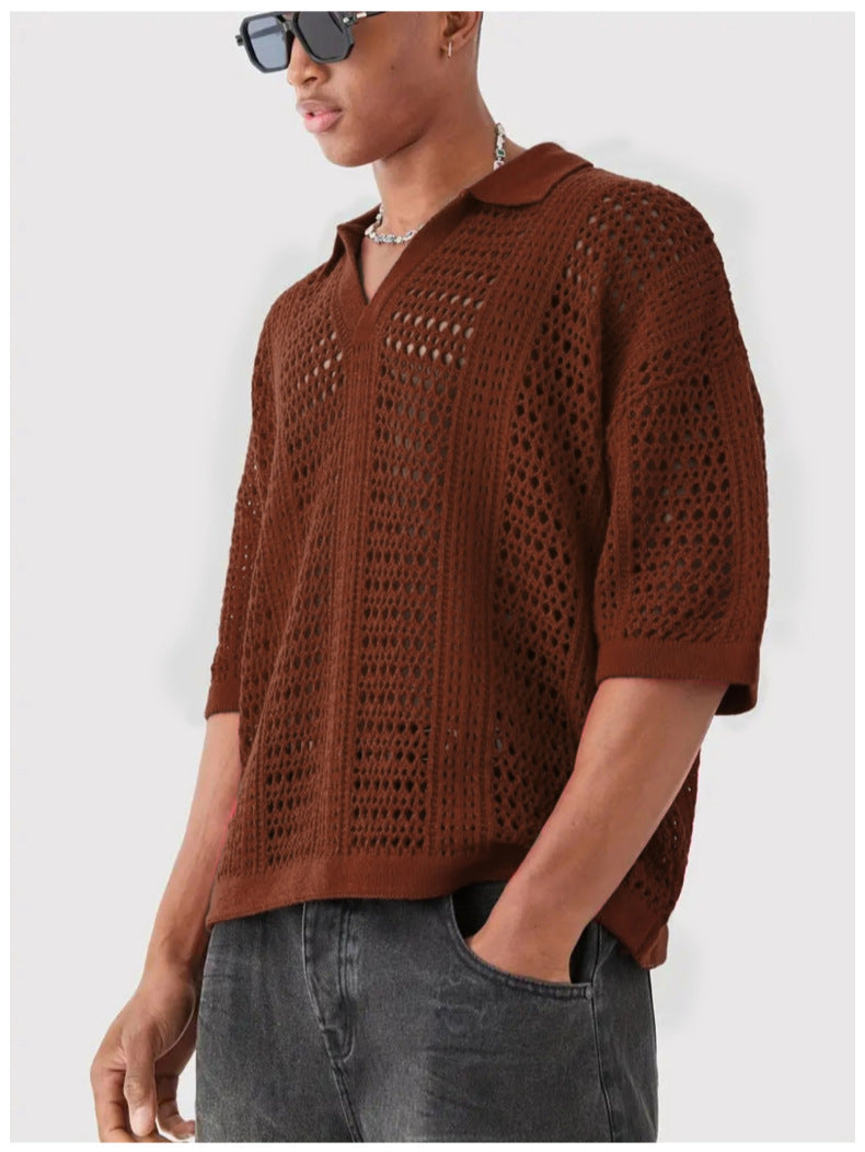 POLO IN MAGLIA TRAFORATA