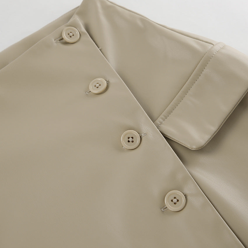 LONG ECO-LEATHER SKIRT