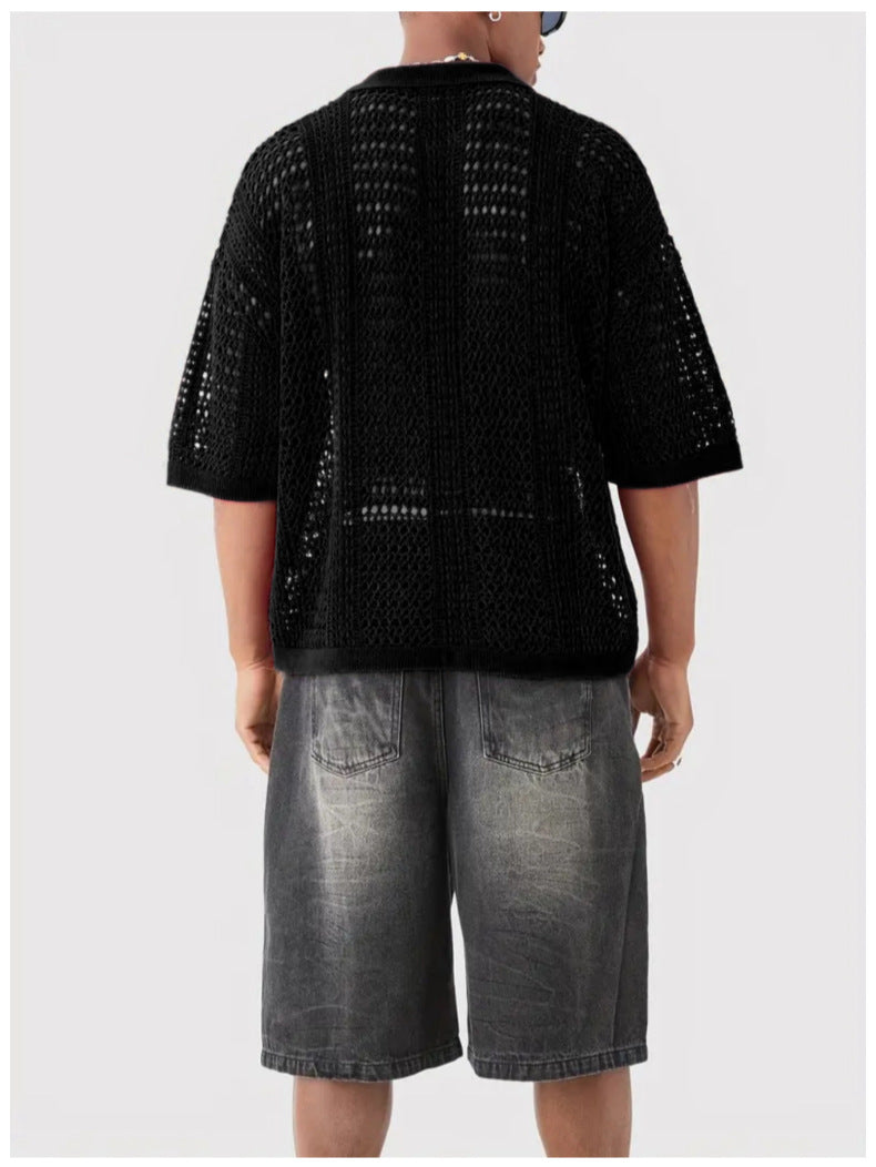 POLO IN MAGLIA TRAFORATA