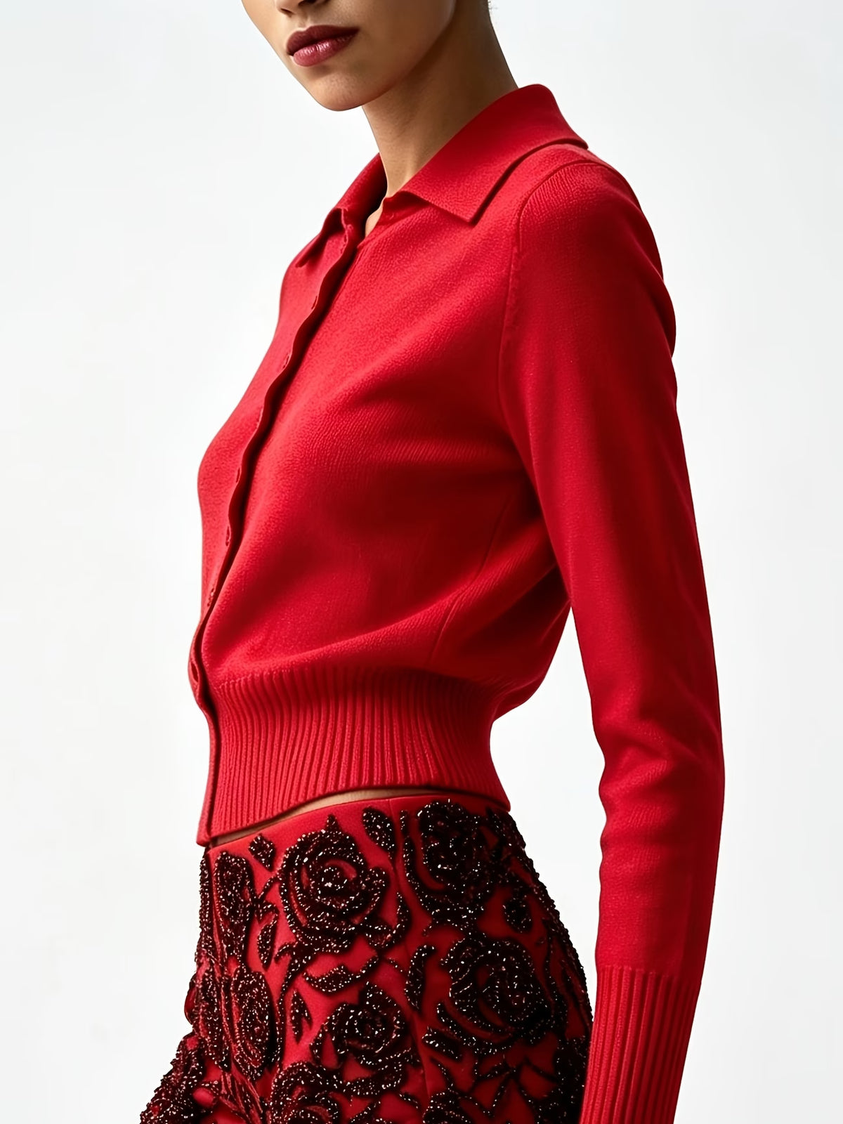 CARDIGAN CON COLLETTO