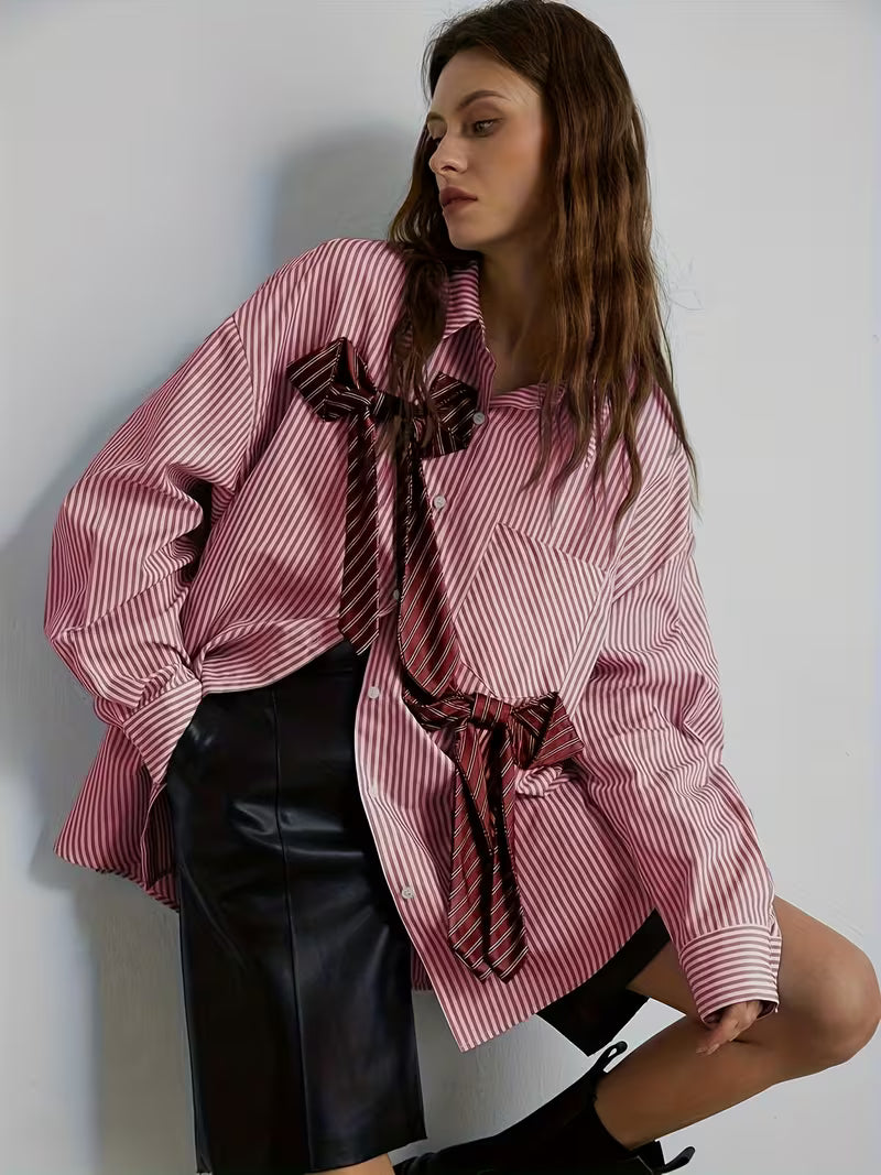 CAMICIA A RIGHE FIOCCHI