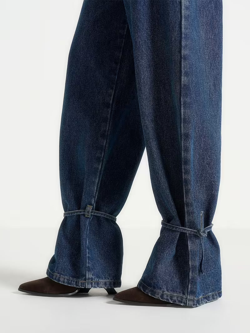 JEANS BALLOON CON LACCI ALLE CAVIGLIE