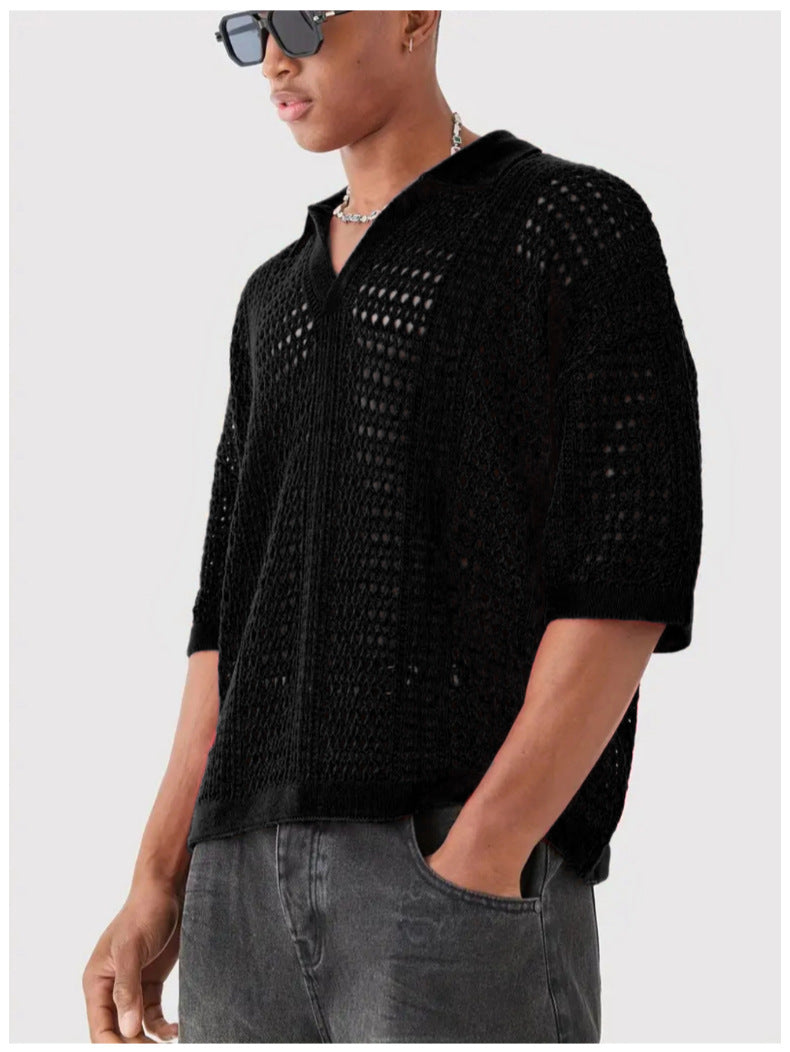 POLO IN MAGLIA TRAFORATA