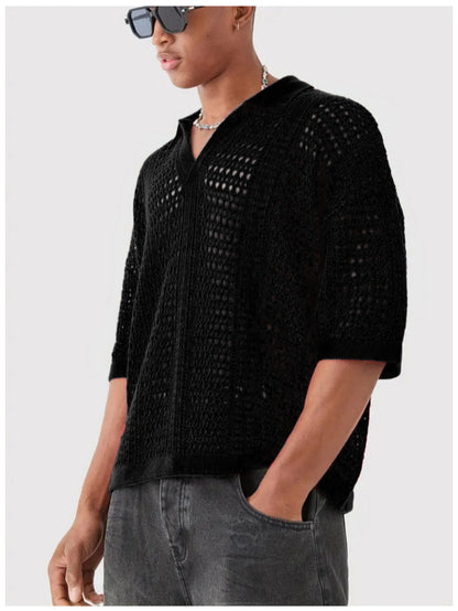 POLO IN MAGLIA TRAFORATA