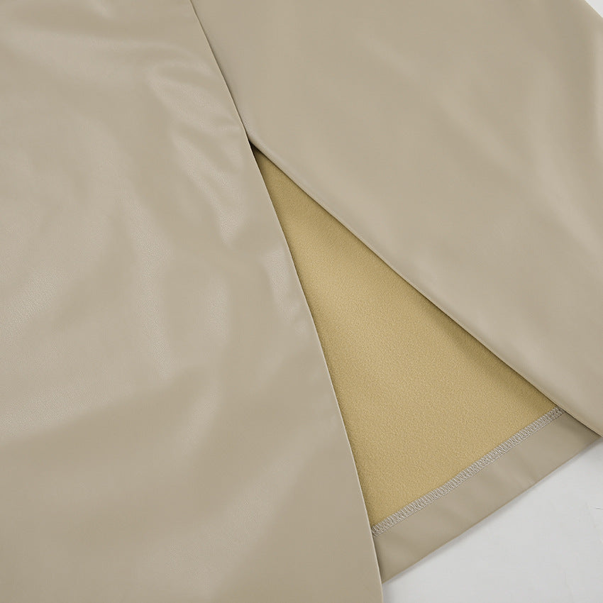 LONG ECO-LEATHER SKIRT