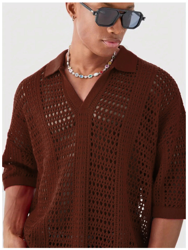 POLO IN MAGLIA TRAFORATA